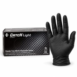 CATCH Nitrile Gloves Black · 9 mil