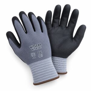Micro-Foam Nitrile Coated Work Gloves, Gray/Black